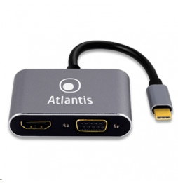  A04-TC_HDMI+VGA ADATTATORE TYPE-C A HDMI+VGA  ATLANTIS A04-