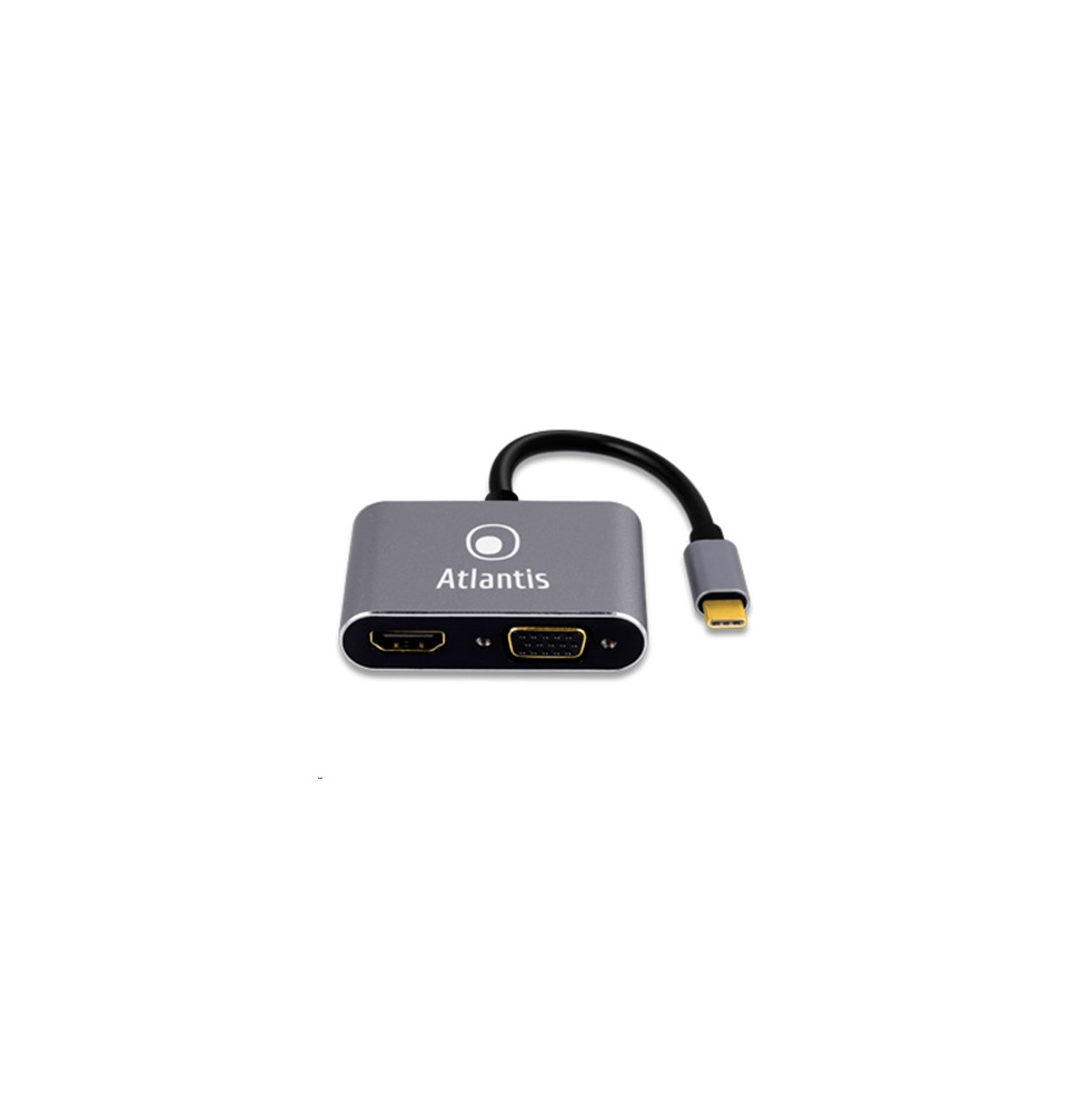  A04-TC_HDMI+VGA ADATTATORE TYPE-C A HDMI+VGA  ATLANTIS A04-