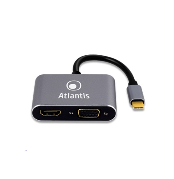  A04-TC_HDMI+VGA ADATTATORE TYPE-C A HDMI+VGA  ATLANTIS A04-