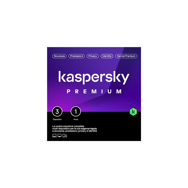 pKASPERSKY/p kl1047t5cfs_env KASPERSKY SLIMBOX PREMIUM  3 DISPOSITIVI (