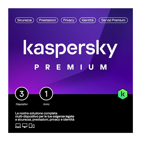 pKASPERSKY/p kl1047t5cfs_env KASPERSKY SLIMBOX PREMIUM  3 DISPOSITIVI (