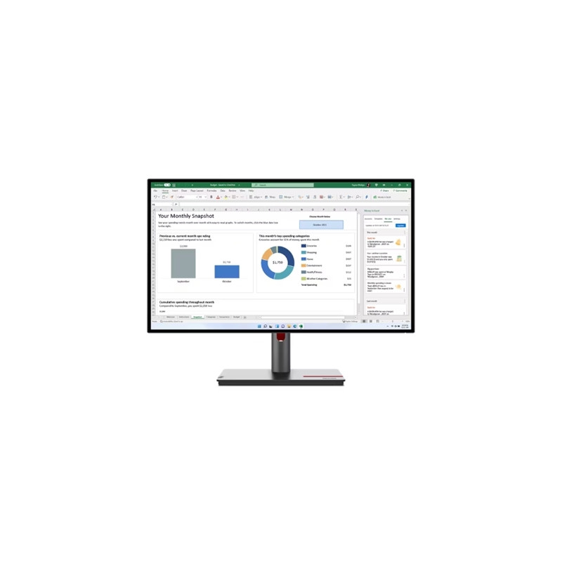 pLENOVO/p p27h_30 MONITOR LENOVO THINKVISION P27H-30 63A1GAT1EU 27"QHD 