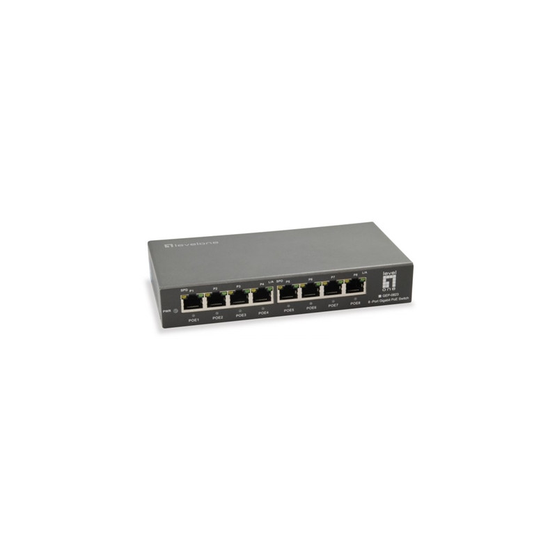  gep_0823 SWITCH 8P POE GIGABIT LEVELONE GEP-0823120W - 802.3AT/AF FINO