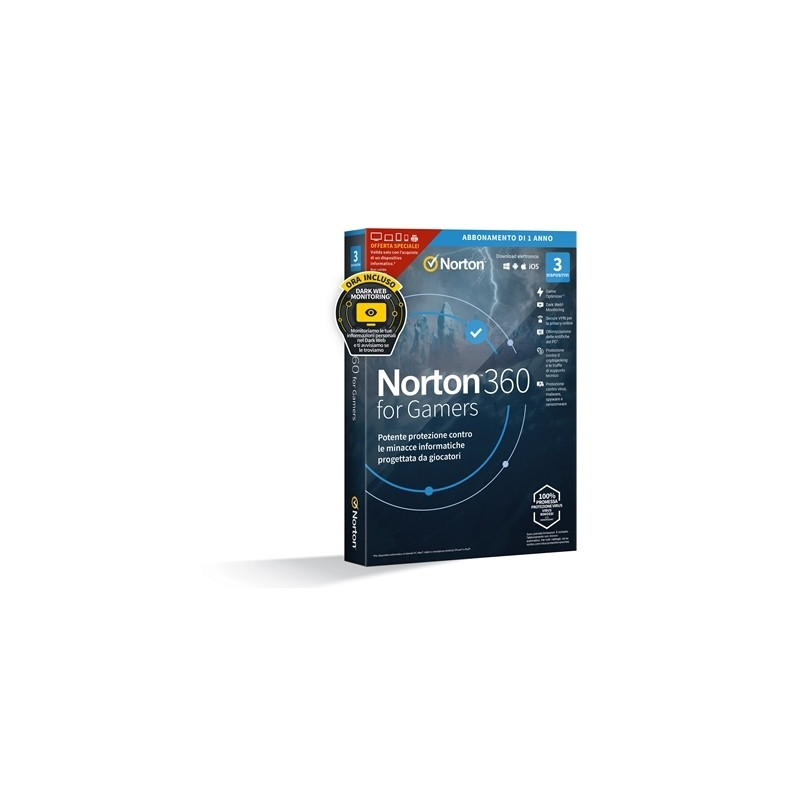 pNORTON/p 21429372 NORTON BOX 360 FOR GAMERS  3 DISPOSITIVI (21429372) 