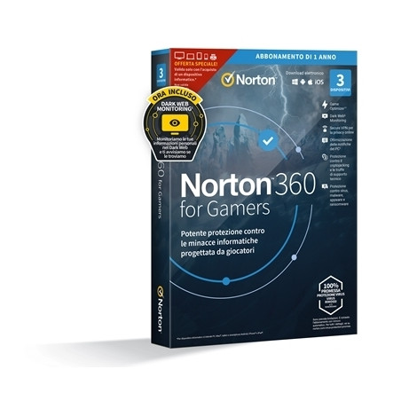 pNORTON/p 21429372 NORTON BOX 360 FOR GAMERS  3 DISPOSITIVI (21429372) 