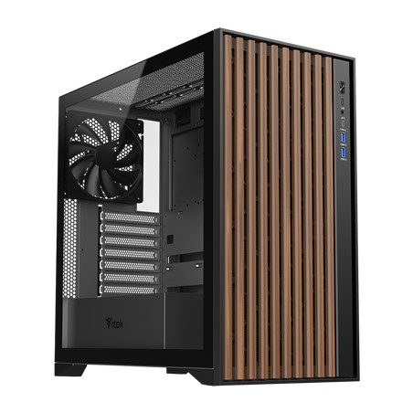 ITEK itgcawo28b CABINET ITEK WOODY - GAMING TOWER, ATX, 3X14CM BLACK FAN