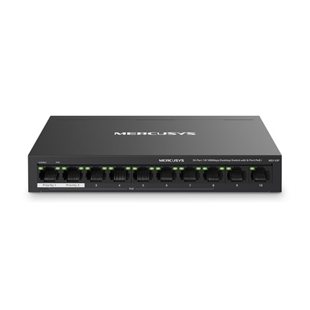 MERCUSYS ms110p SWITCH 10P LAN 10/100M MERCUSYS MS110P DI CUI 8P POE+ - 