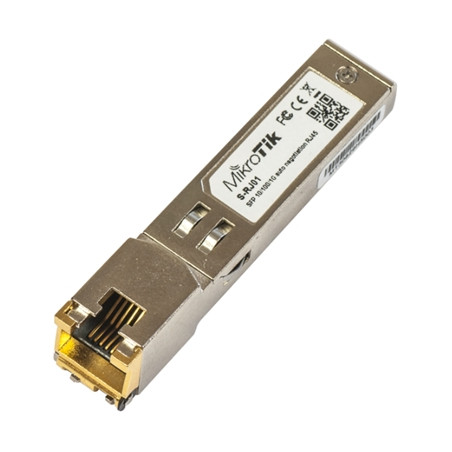  s_rj01 MODULO MINIGBIC MIKROTIK S-RJ01 SFP 1GBPS RJ