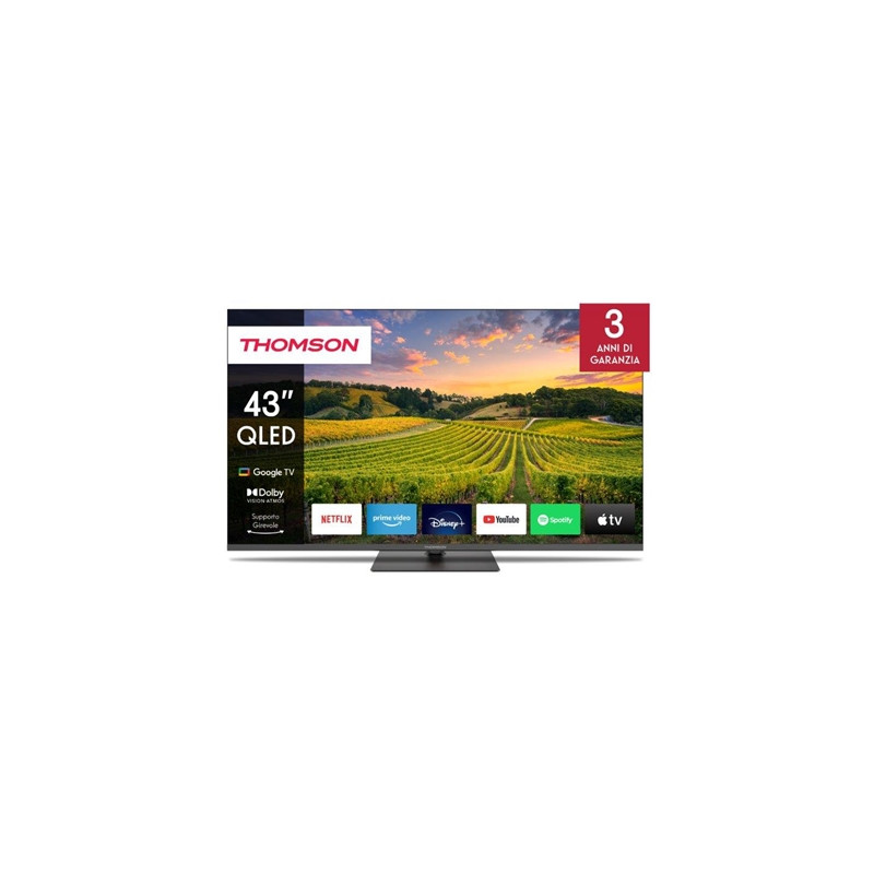 THOMSON 43qg5c14 TV THOMSON QLED 43" FRAME LESS 43QG5C14 GOOGLE 4K DVB-T