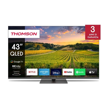 THOMSON 43qg5c14 TV THOMSON QLED 43" FRAME LESS 43QG5C14 GOOGLE 4K DVB-T