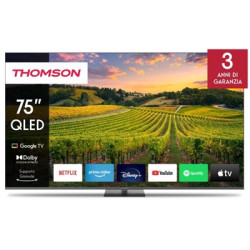 THOMSON 75qg5c14 TV THOMSON QLED 75" FRAME LESS 75QG5C14 GOOGLE 4K DVB-T