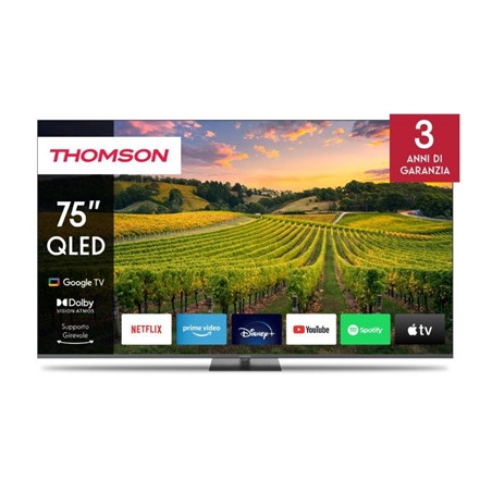 THOMSON 75qg5c14 TV THOMSON QLED 75" FRAME LESS 75QG5C14 GOOGLE 4K DVB-T