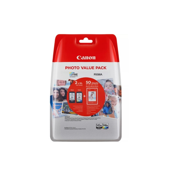  62.619 MULTIPACK CANON  PG-545XL + CL-546XL + 50FG GP501 8286B006 X P