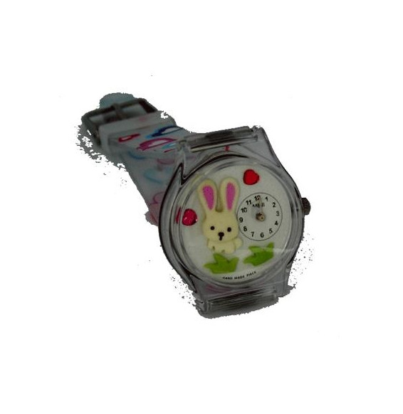  CX-MN107 OROLOGIO BIMBO CORMAX CX-MN107 QUADRANTE BIANCO CON CONIGLIET