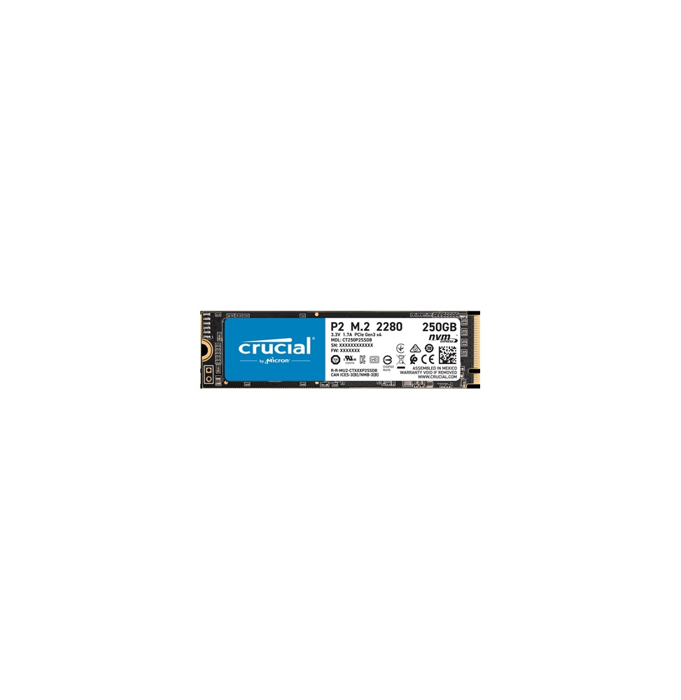  34.5539 SSD-SOLID STATE DISK M.2(2280) NVME  250GB PCIE3.0X4 CRUCIAL P2 