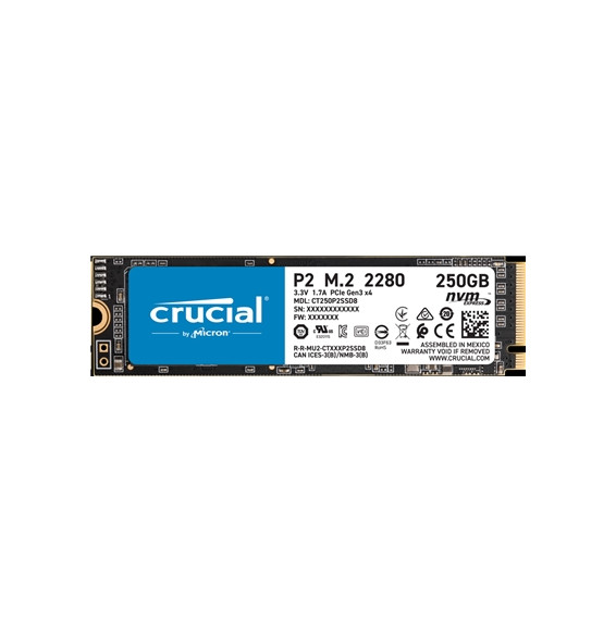  34.5539 SSD-SOLID STATE DISK M.2(2280) NVME  250GB PCIE3.0X4 CRUCIAL P2 