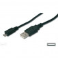  AK112001/DK-300110-010-S CÂBLE USB2.0 A-MICRO B M/M 1MT DIGITUS AK112001/