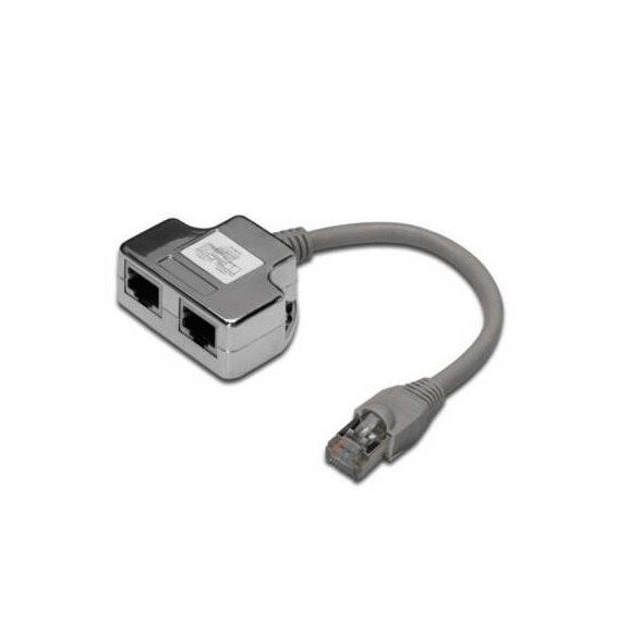  08260 SDOPPIATORE SCHERMATO PER CAT.5E DIGITUS 08260 PER 2 LINEE RJ45 - 