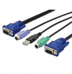  DS19233 CABLE TRIPLO PER CONSOLE CON SWITCH KVM PER SERVER USB/PS2 5MT DI