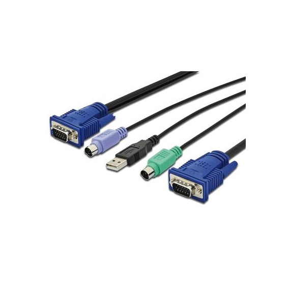  DS19233 KABEL TRIPLO PER CONSOL SWITCH KVM PER SERVER USB/PS2 5MT D