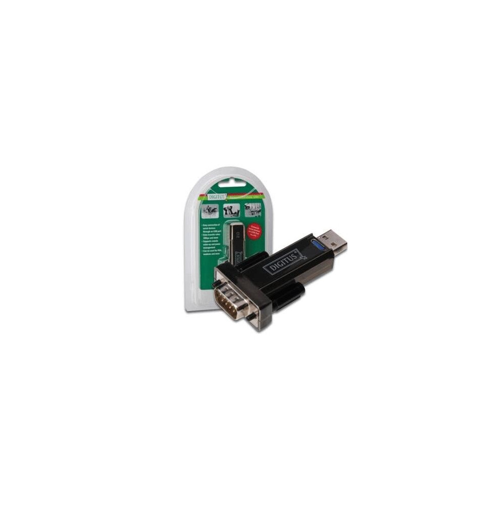  DA70156 ADATTATORE USB2.0/SERIALE RS232 DIGITUS DA70156 9 PIN MASCHIO - 