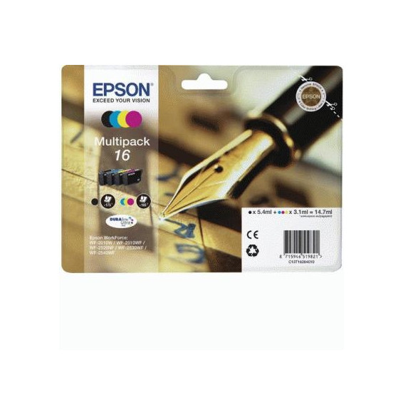  63.038 MULTIPACK EPSON 16 "PENNA E CRUCIVERBA" C13T16264010/12 4INK X WF