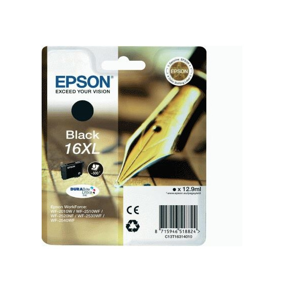  63.039 CARTUCCIA EPSON 16XL "PENNA E CRUCIVERBA" C13T16314010/12 SCHWARZ X 