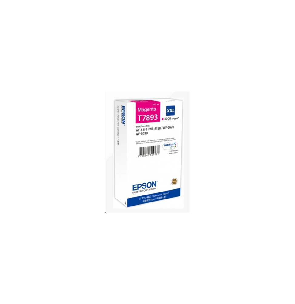  63.071 CARTUCCIA EPSON T7893 XXL C13T789340 MAGENTA 4.000PG X WORKFORCE 