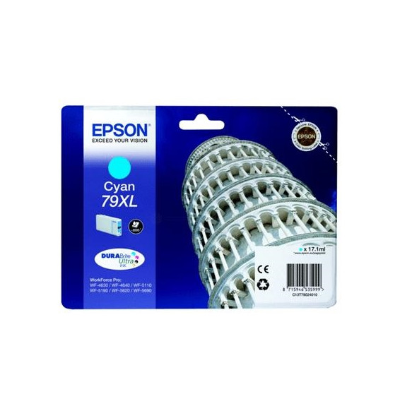  63.074 CARTUCCIA EPSON 79XL "TORRE DI PISA" C13T79024010 CIANO 2.000PG X