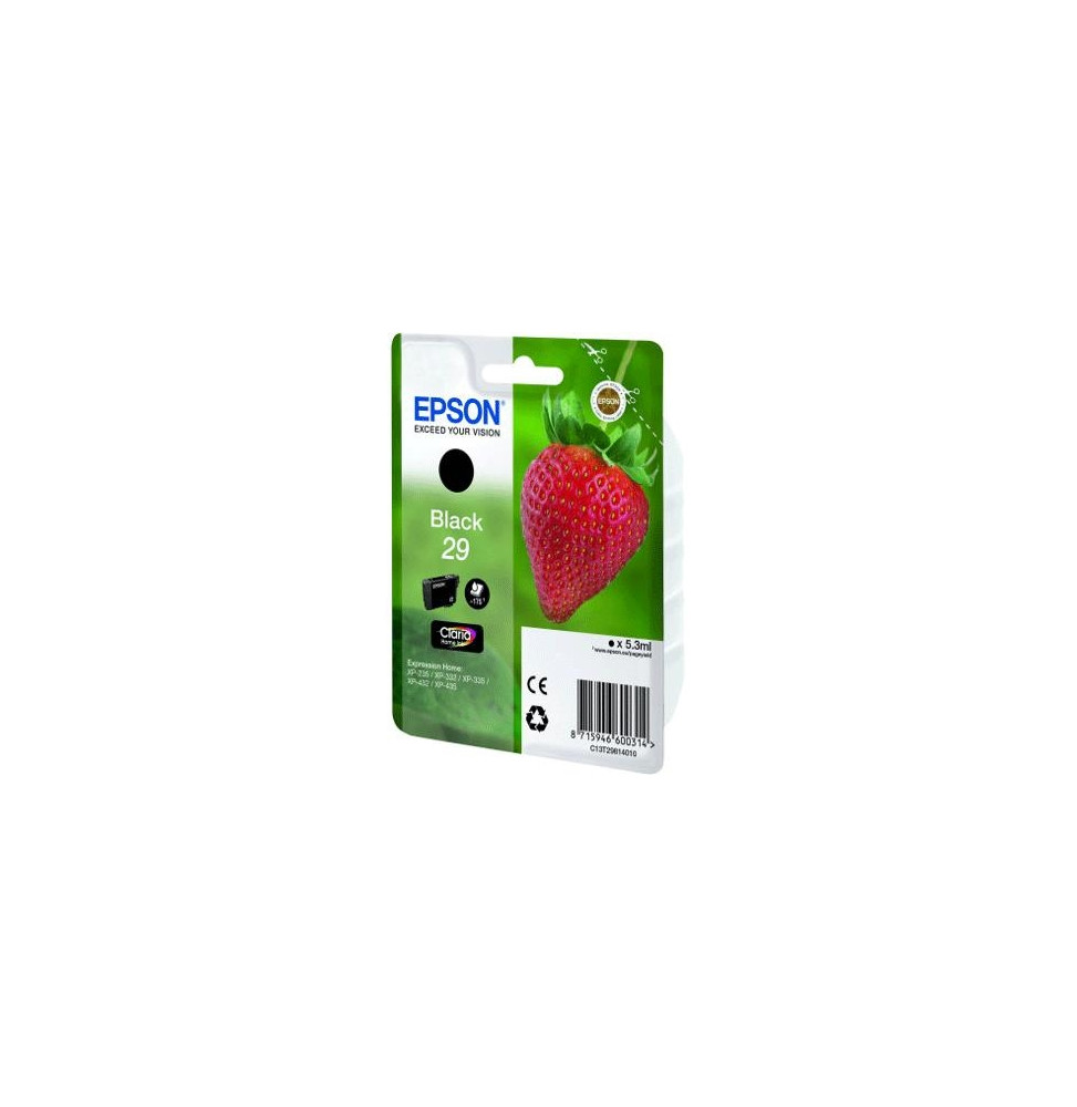  63.088 CARTUCCIA EPSON 29 "FRAGOLA" C13T29814010/12 BLACK X XP-235/XP-332