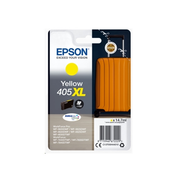  63.208 CARTUCCIA EPSON 405XL "TROLLEY" C13T05H44010 JAUNE X WF-3820DWF 