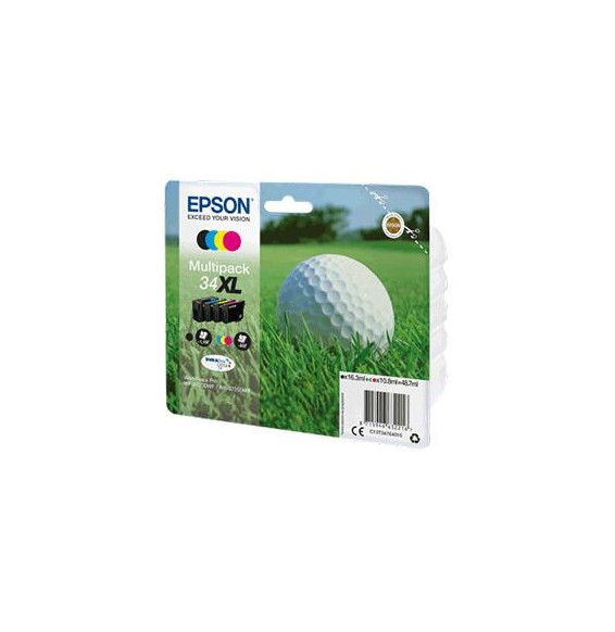  63.449 MULTIPACK EPSON 34XL "PALLINA DA GOLF" C13T34764010 4 COLORI X WF