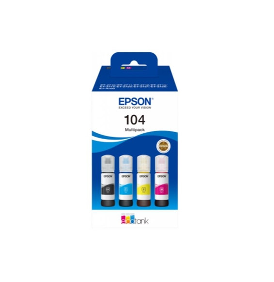  63.562 MULTIPACK EPSON FLACONI 104 C13T00P640 4COLORS PER ECOTANK ET-271