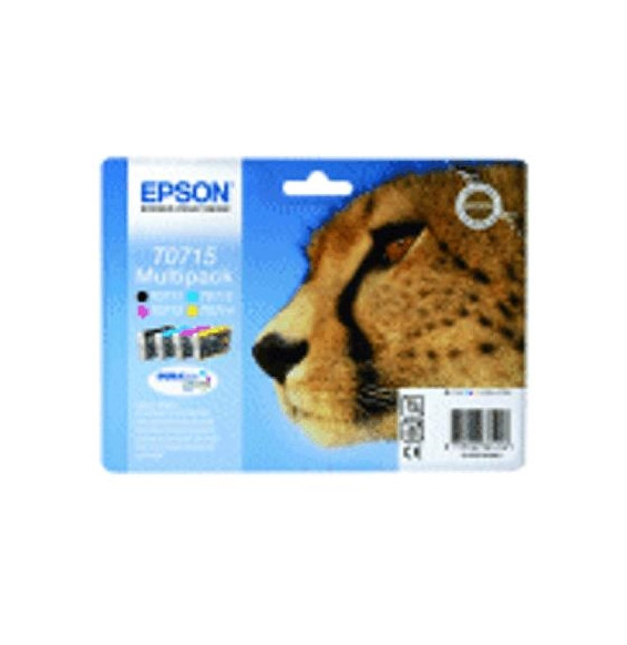  63.725 MULTIPACK EPSON "GHEPARDO" C13T07154010/12 1 SCHWARZ T071140 +3 COLO