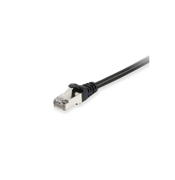  705914 NETWORK CABLE PATCH CAT.5E-SF/UTP CREDVER BLACK 0.5MT -  EQUIP 70591