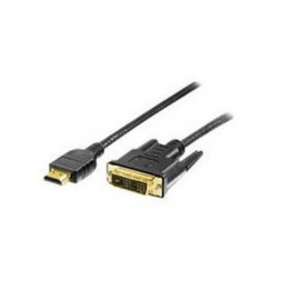  119322 C?BLE HDMI EQUIP 119322 2MT NOIRE TYPE A/DVI (18+1) M/M - EAN 401