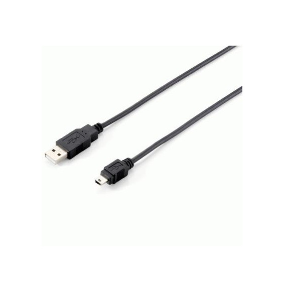  128521 KABEL USB2.0 MINI 5P M/M 1,8MT EQUIP 128521 SCHWARZ - EAN 401586710782