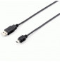  128521 KABEL USB2.0 MINI 5P M/M 1,8MT EQUIP 128521 SCHWARZ - EAN 401586710782