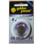  47.1906 BATTERIES LITHIUM CR2016 TYPE DE BOUTON GOLDENPOWER DA 3V ULTRAPIAT