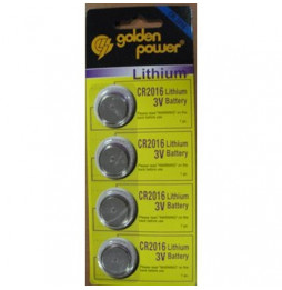  47.1907 BATTERIES LITHIUM CR2016 TYPE DE BOUTON GOLDENPOWER DA 3V ULTRAPIAT