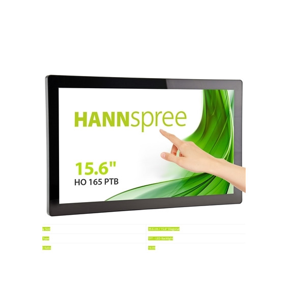  24.116 MONITOR OPEN FRAME M-TOUCH HANNSPREE LCD LED 15.6" WIDE HO165