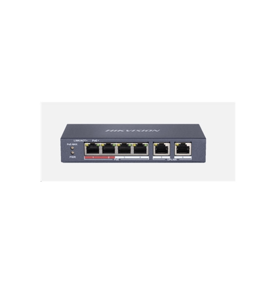  301801715 SWITCH 4P LAN 10/100M RJ45 POE + 2P 10/100M HIKVISION DS-3E010