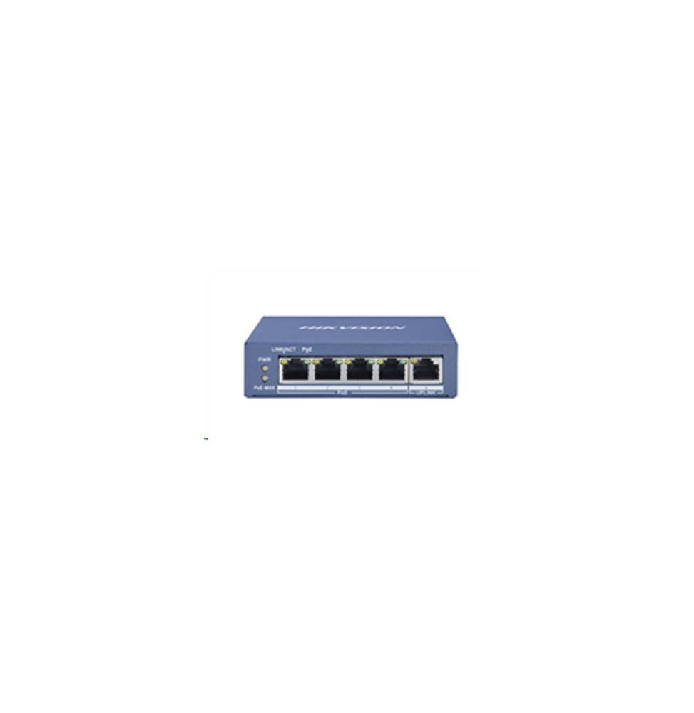  301801375 SWITCH 4P LAN GIGABIT HIKVISION DS-3E0505P-E 4P POE + 1P 