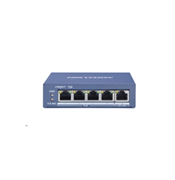  301801375 SWITCH 4P LAN GIGABIT HIKVISION DS-3E0505P-E 4P POE + 1P 