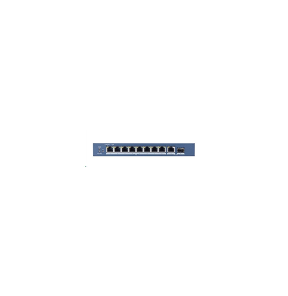  301801376 SWITCH 8P LAN GIGABIT HIKVISION DS-3E0510P-E 8P POE + 2P 