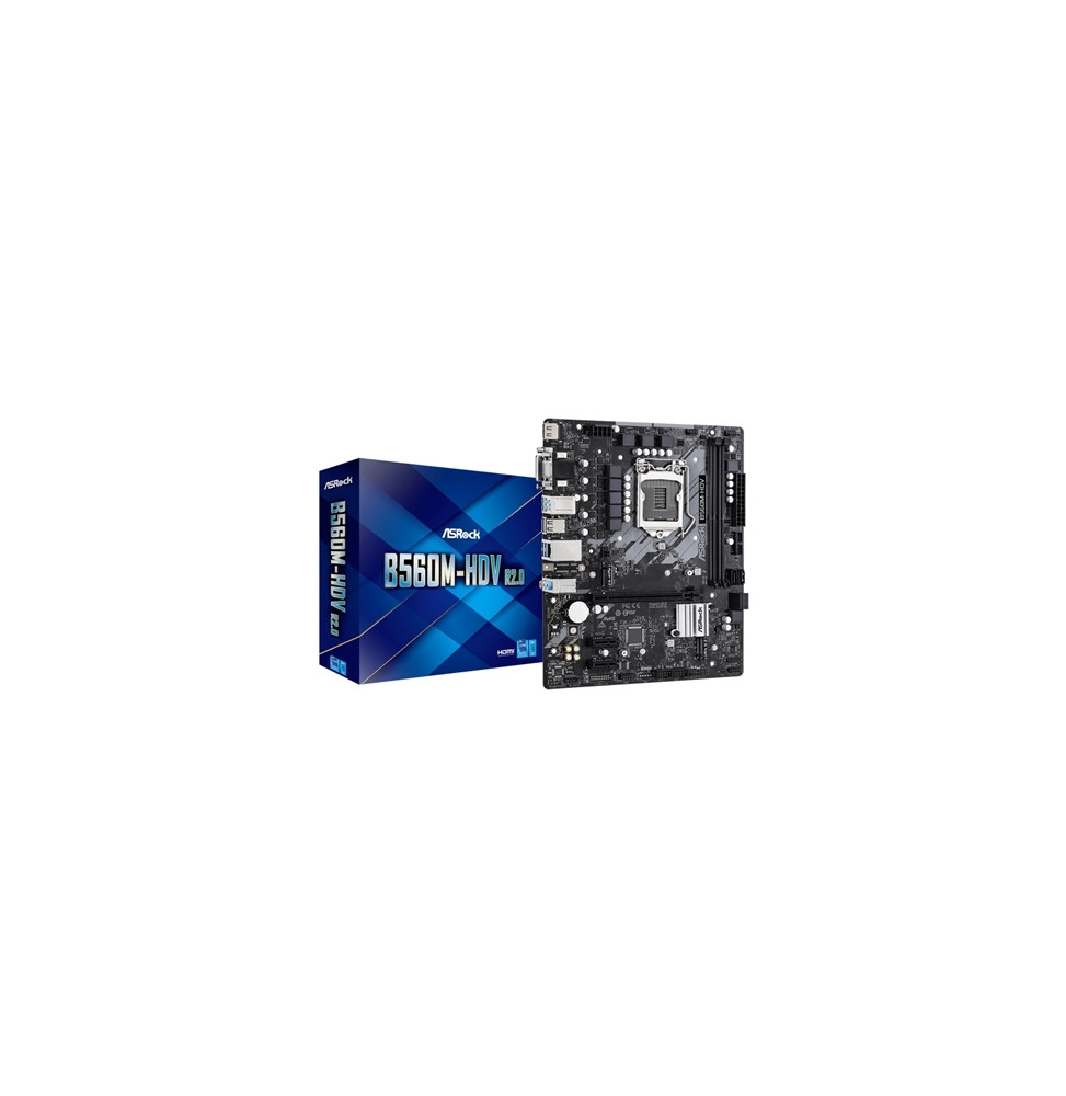  B560M-HDV R2.0 MB ASROCK B560M-HDV R2.0 LGA1200 2XDDR4DC-5000OC 1XPCIE4.