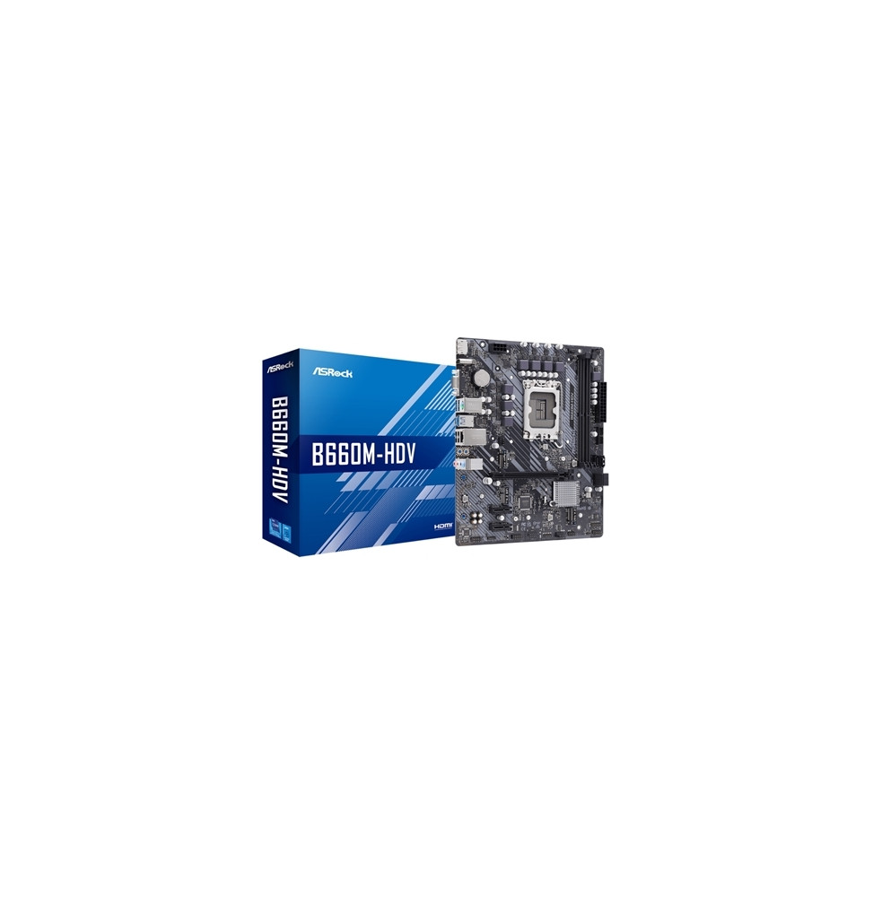  B660M-HDV MB ASROCK B660M-HDV LGA1700 2XDDR4DC-5066OC 1XPCIE4.0X16 D-SUB