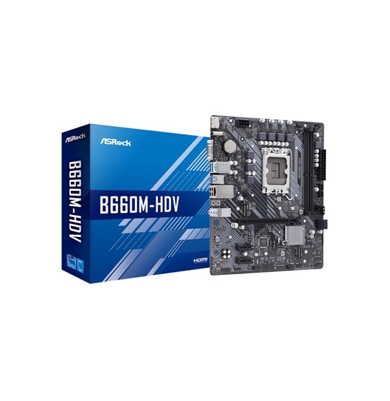  B660M-HDV MB ASROCK B660M-HDV LGA1700 2XDDR4DC-5066OC 1XPCIE4.0X16 D-SUB