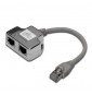  08260 SDOPPIATORE SCHERMATO PER CAT.5E DIGITUS 08260 PER 2 LINEE RJ45 - 