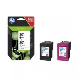  61.721 CARTUCCIA HP MULTIPACK N 301 N9J72AE BLACK+COLORE 190+165PG HV